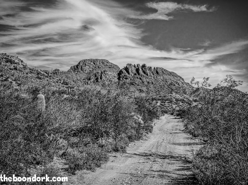 Desert trail Boondocking Wickenburg Arizona