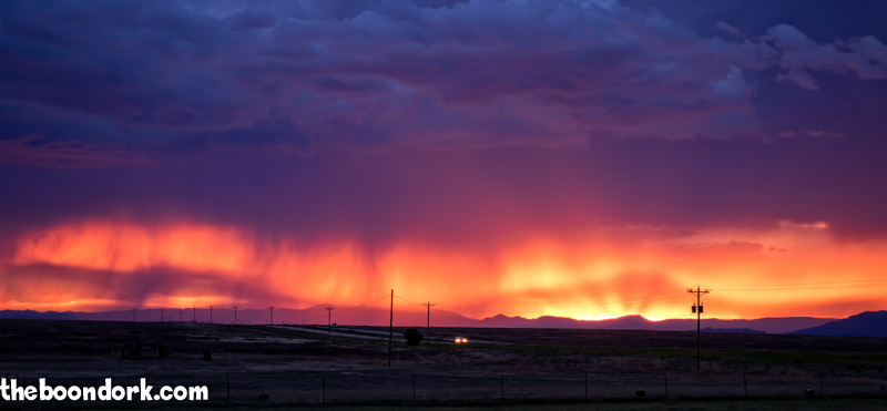 Sunset behind the mountains Pueblo Colorado