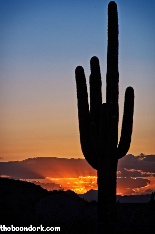 Sunset at Ben Avery's campground Phoenix Arizona