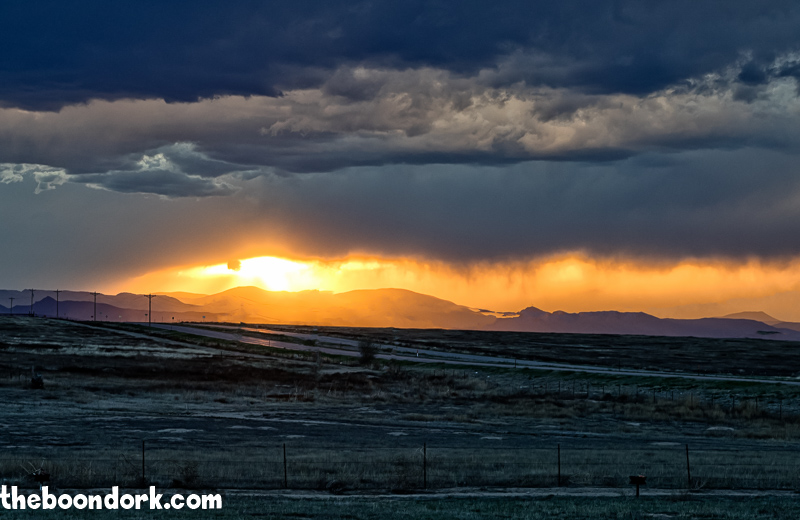 Sunset at Haggard's RV Park Pueblo West Colorado