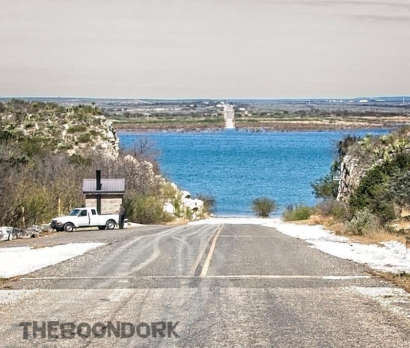 Road at Amistad Lake