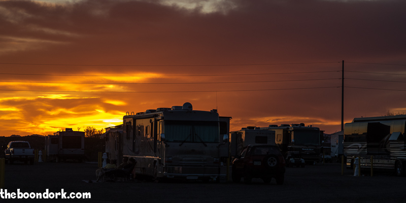 Sunset at Ben Avery's campground Phoenix Arizona