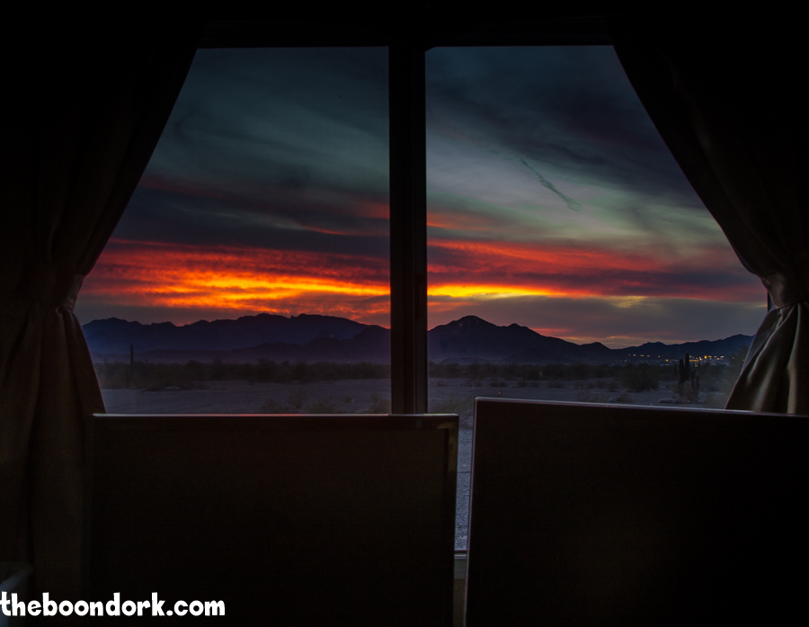 Boondocking sunset Quartzsite Arizona