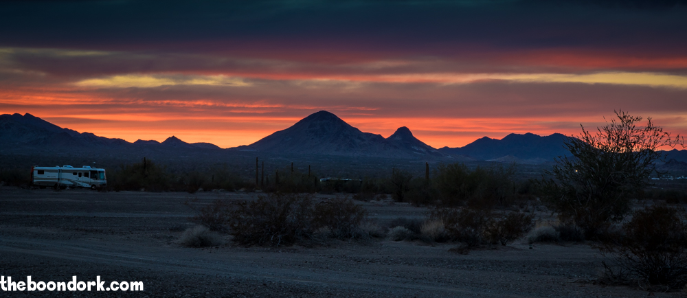 Sunset in Quartzsite Arizona