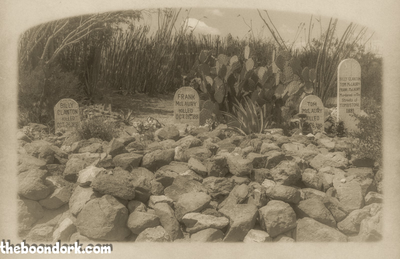 The most famous Graves at Boot Hill, the three men that the  Earp brothers and Doc Holliday killed.