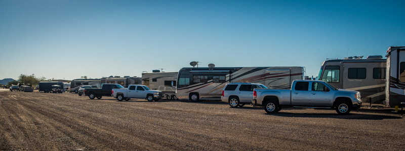RVUs camped at Ben Avery's gun range Phoenix Arizona