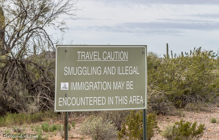Warning sign Ajo Arizona