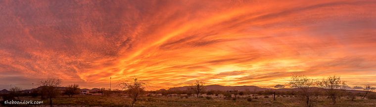 Boondocking sunset Ajo Arizona