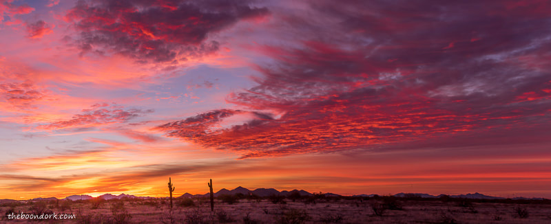Arctic Fox boondocking sunrise Phoenix Arizona