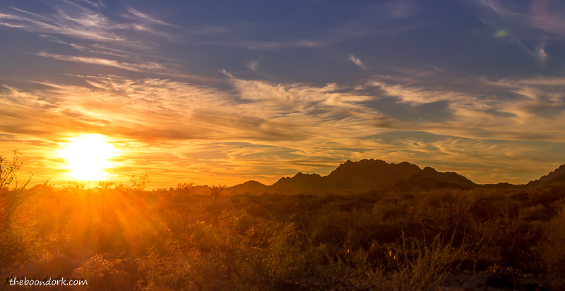 Boondocking sunset and Congress Arizona 2018