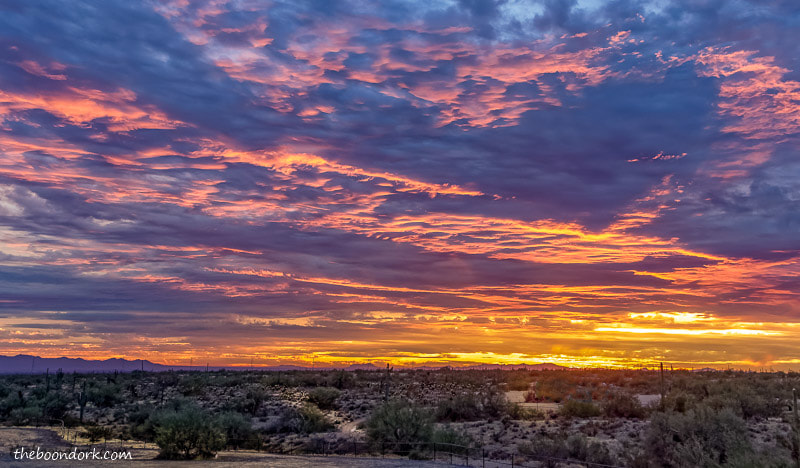 Boondocking sunset BLM land Arizona