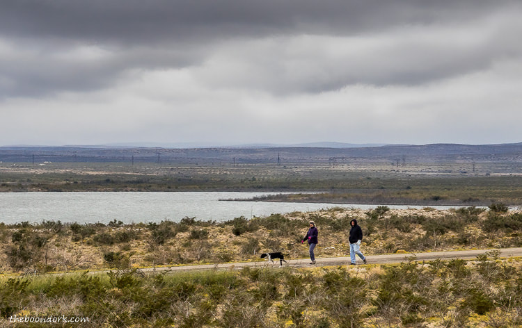 Brantley Lake New Mexico walking the dog