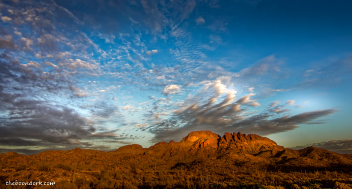 Boondocking sunset Wickenburg Arizona