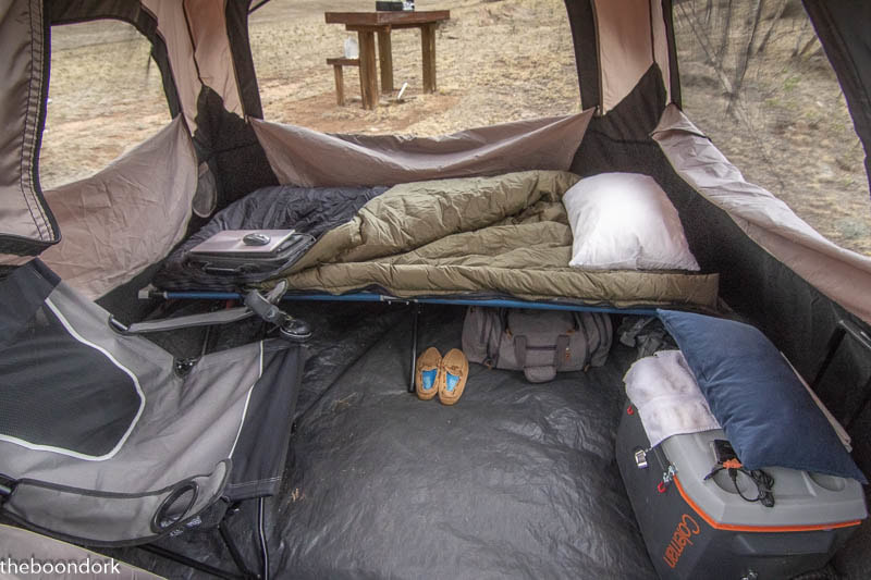 Boondocking in a tent Colorado