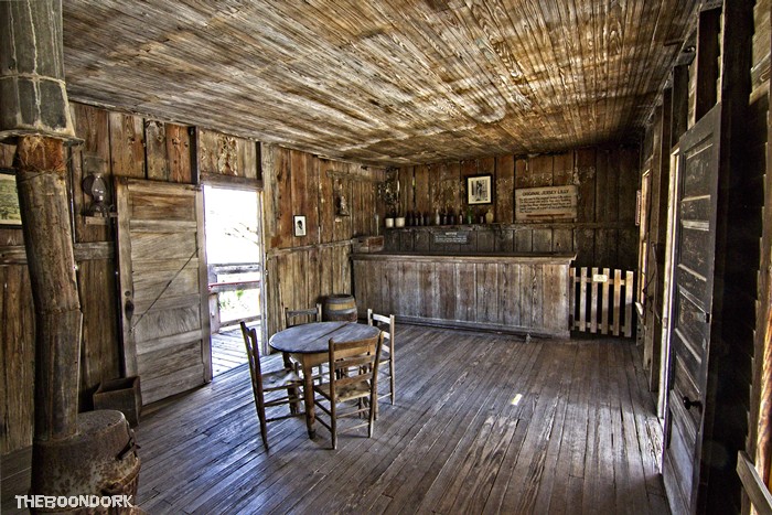 Inside Judge Roy Bean's saloon