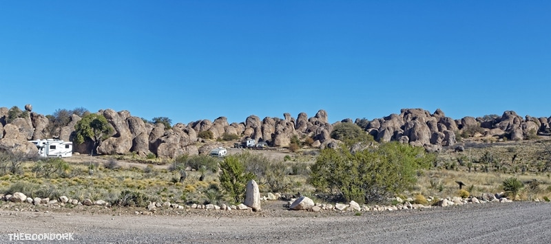 Campers at the City of Rocks state Park