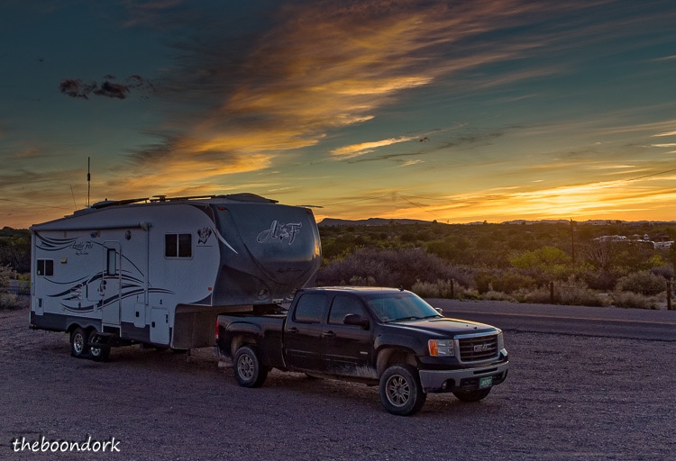 Boondocking in the Arctic Fox at elephant Butte state Park New Mexico