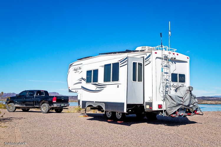 Arctic Fox boondocking at elephant Butte state Park New Mexico