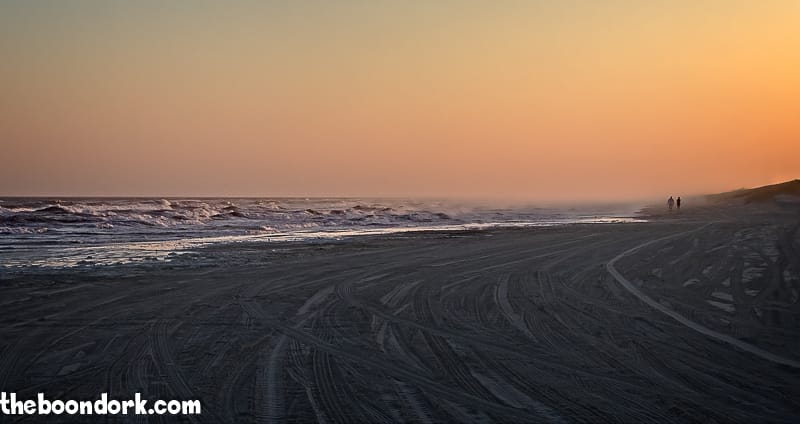Sunset walk on the beach Padre Island Texas