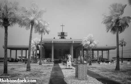 Infrared picture of a church Padre Island Texas