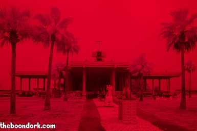Infrared picture Padre Island church