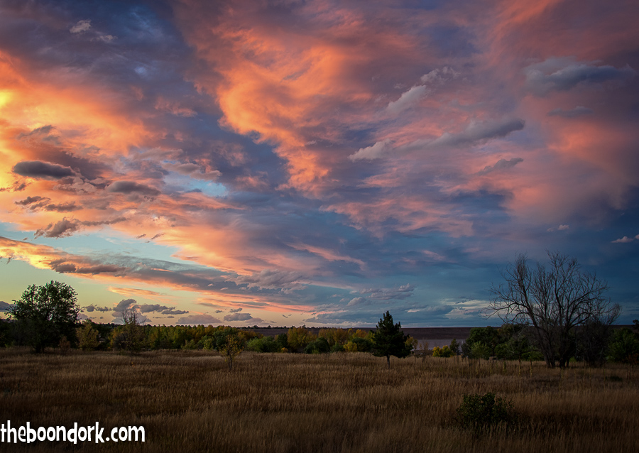 Sunset at Chatfield state Park Denver Colorado