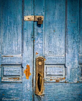 Blue door Socorro New Mexico Picture