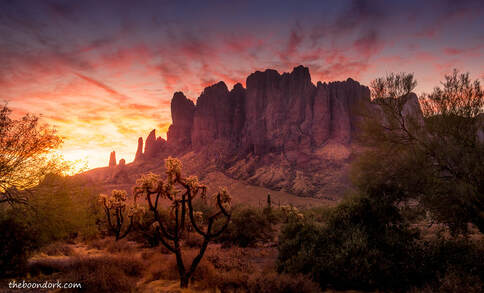 Sunrise superstition Mountains Picture
