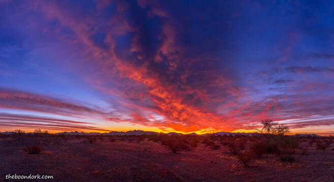 Boondocking Sunset Quartzsite Arizona Picture