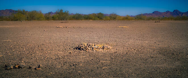  desert fire rings Quartzsite Arizona Picture