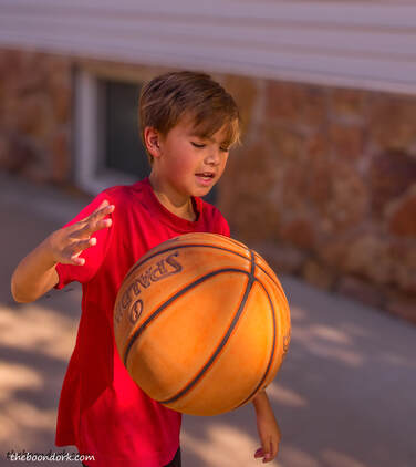 Grandson with basketball Picture