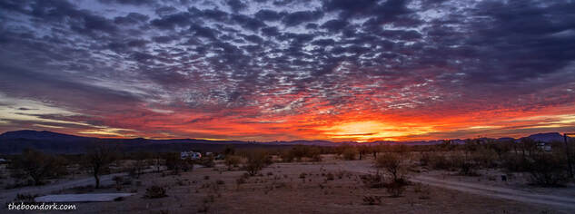 Boondocking sunrise Ajo Arizona and Picture