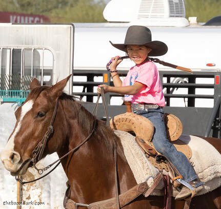Cute kid on a horse Wickenburg Arizona Picture