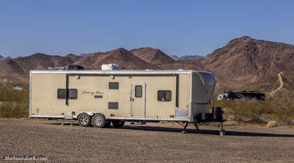 Travel trailer boondocking Quartzsite Arizona Picture