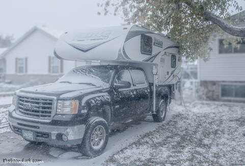 camping in the snowPicture
