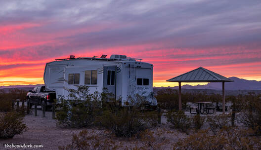 Sunset at elephant Butte state Park Picture