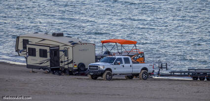 Boondocking on the beach elephant Butte state Park Mexico Picture