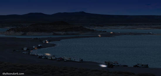 Nighttime boondocking at elephant Butte state Park Picture