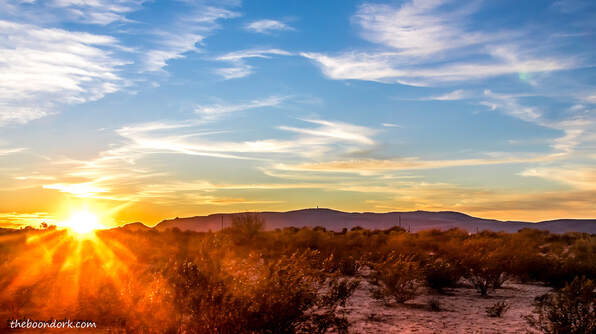 Arizona boondocking sunset