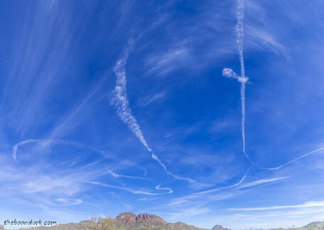 contrails in the Arizona sky Picture