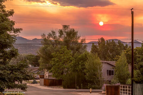 Denver neighborhood sunset  Picture