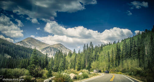 Driving in the mountains Colorado Picture