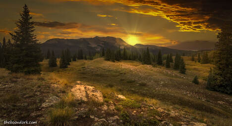 Sunset near Silverton Colorado  Picture