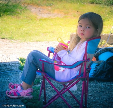 Granddaughter camping  11 mile state Park Colorado Picture