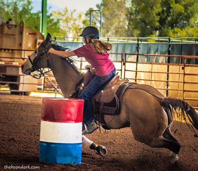 barrel racing Pima County Fairgrounds Tucson Arizona Picture