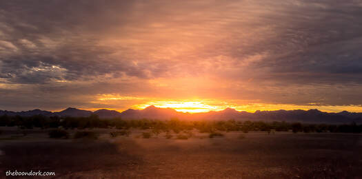 boondocking sunrise Quartzsite Arizona Picture