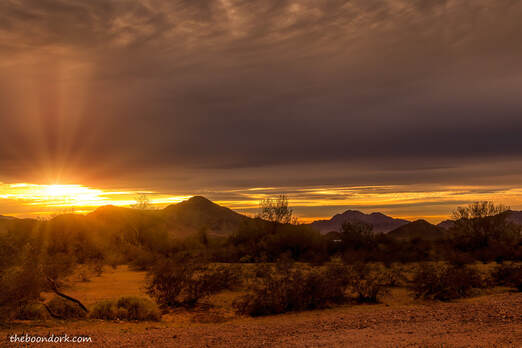 boondocking Sunset Quartzsite Arizona Picture
