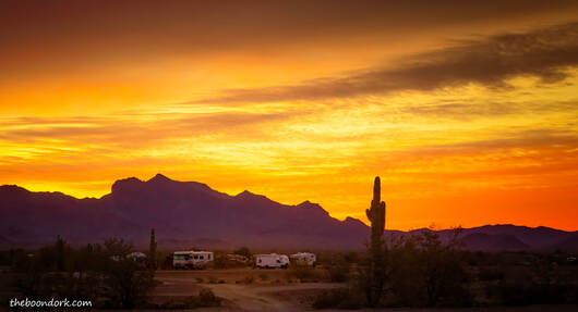 desert boondocking sunrise Arizona Picture