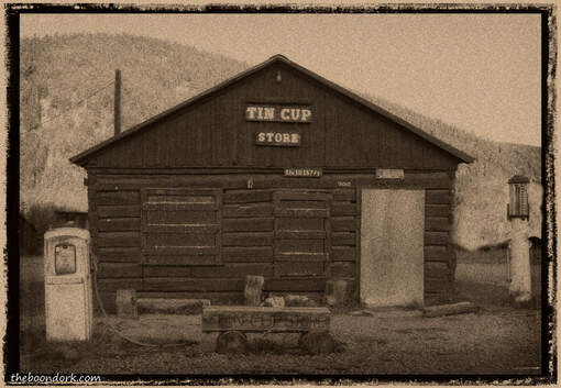 Old gas station tin cup Colorado Picture