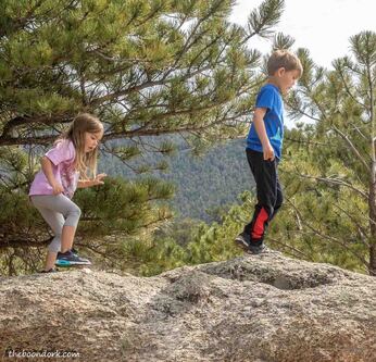 Grandkids climbing on the rocks  Picture